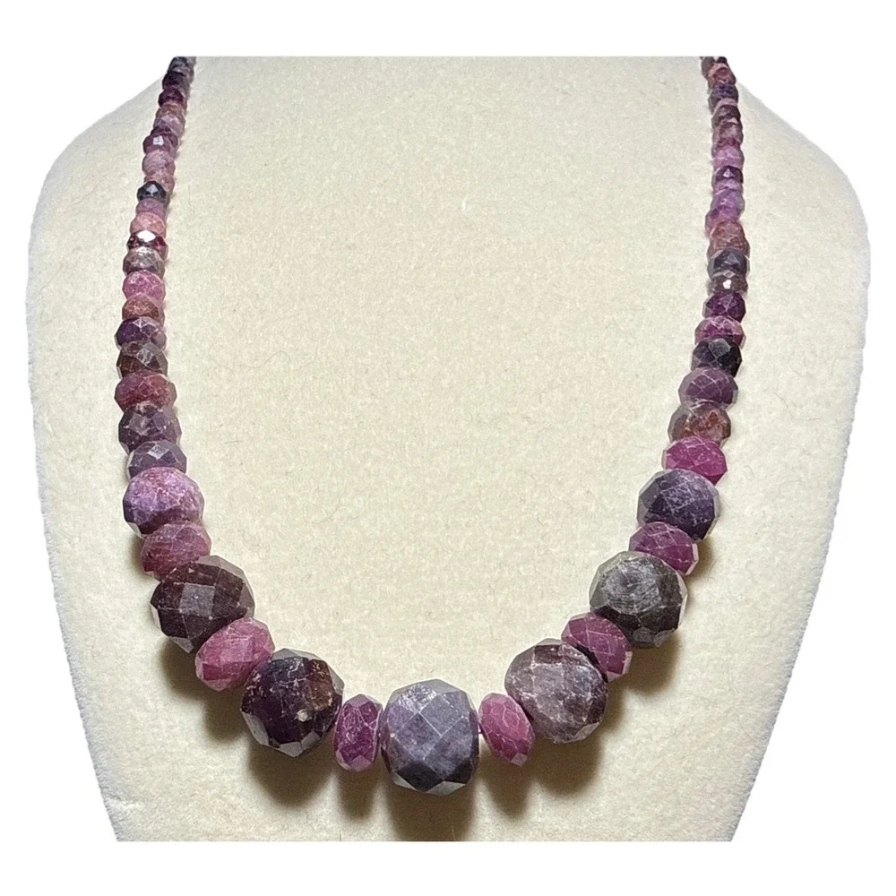 Jay King Amethyst and Sterling Silver Graduated Beaded Necklace J12-4‎
